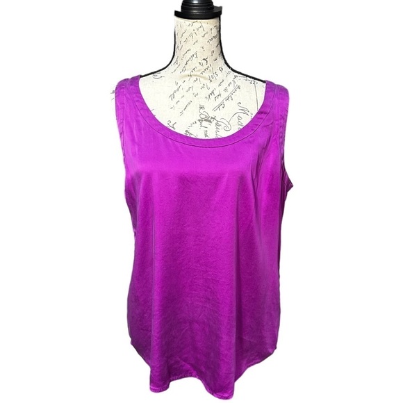 Antonio Melani Silk Purple Sleeveless Blouse Size Large - Picture 2 of 4